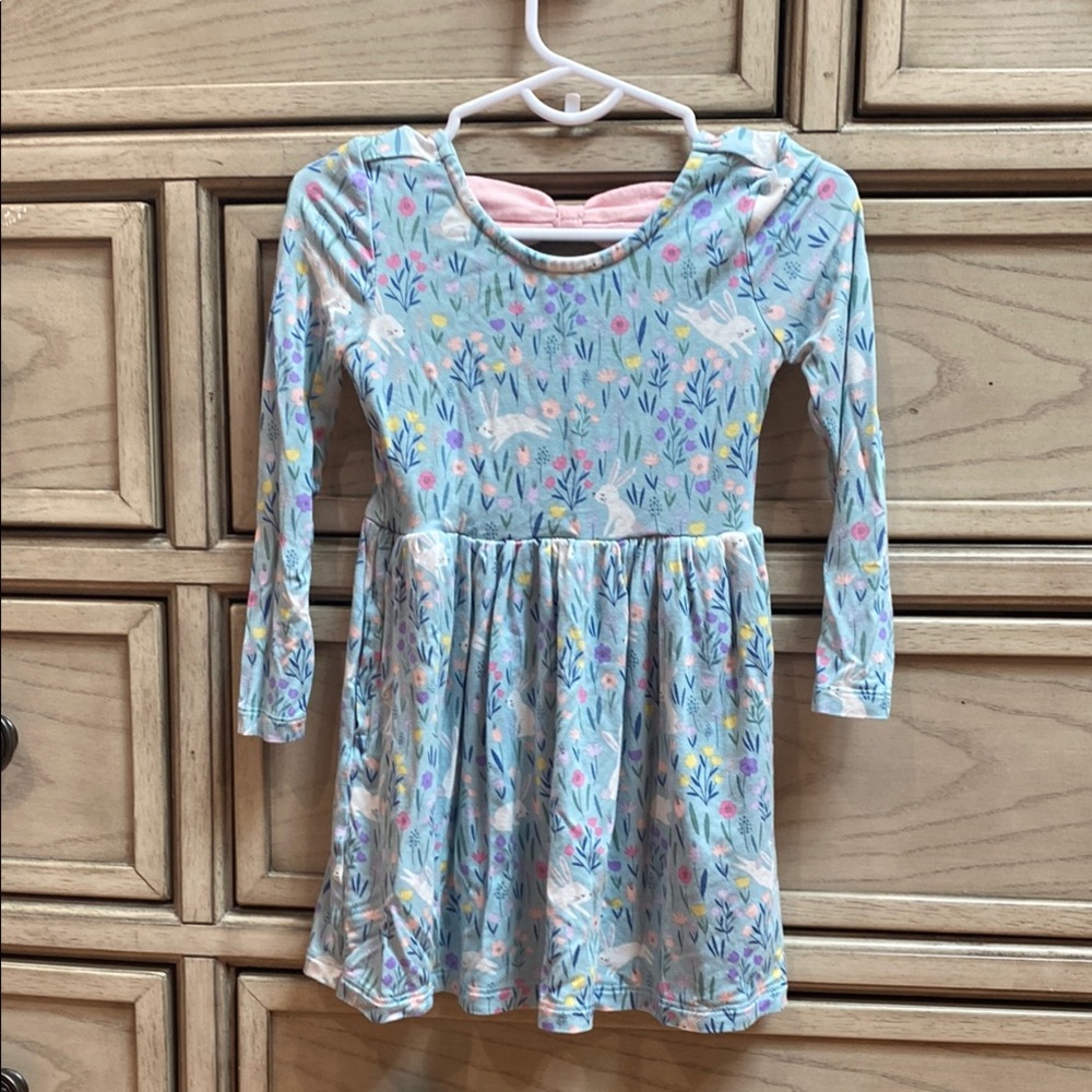 Little Sleepies Spring Floral Long Sleeve Kids Dress (2T)